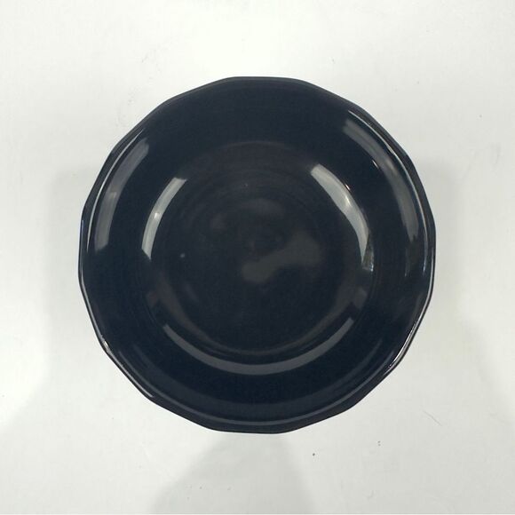 Ceramic raised pet food bowl black dog or cat - Picture 5 of 7